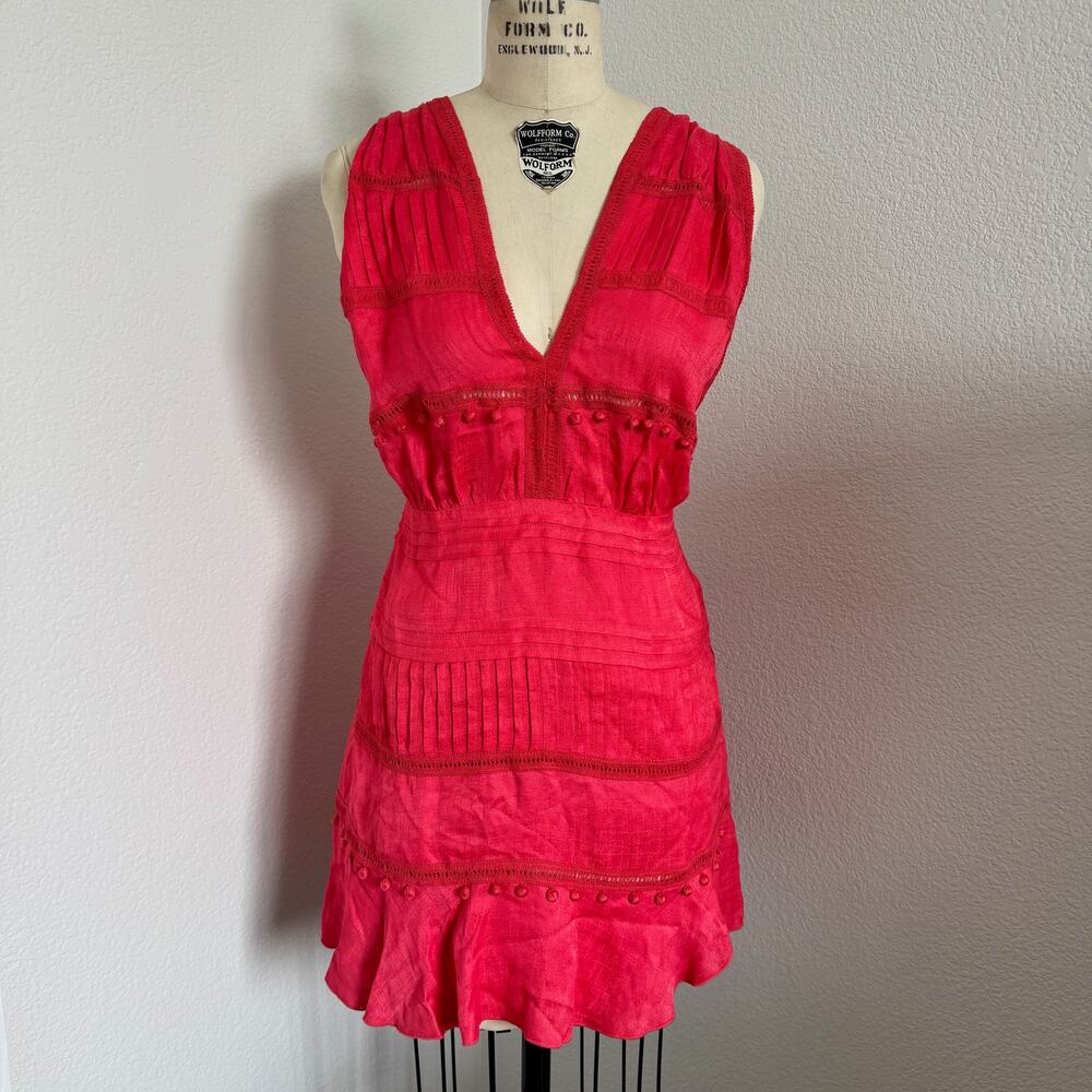 IRO Paris | NWT "Pavi" Mini Dress with Open Back and Pom Pom Details Size 36